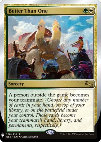 (128) Magic The Gathering The List Single: Better Than One Rare