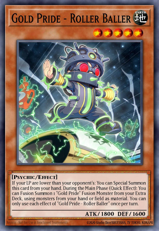 (204) YuGiOh TCG MP24: 25th Anniversary Tin: Dueling Mirrors Single: Gold Pride - Roller Baller  Ultra Rare