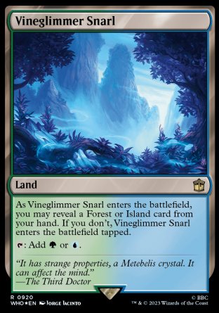 (920) Magic The Gathering Universes Beyond: Doctor Who: Extras Single: Vineglimmer Snarl (V.2) Holo Rare