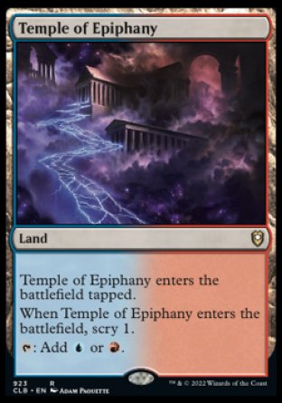 (923) Magic The Gathering Commander Legends: Battle for Baldur's Gate: Extras Single: Temple of Epiphany Rare