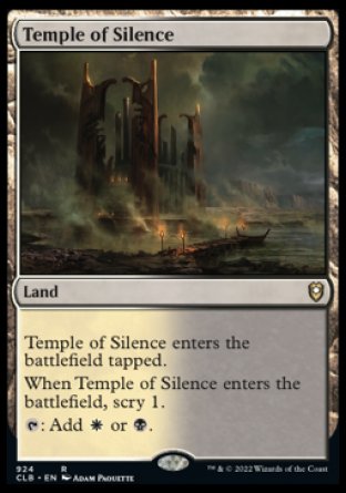 (924) Magic The Gathering Commander Legends: Battle for Baldur's Gate: Extras Single: Temple of Silence Rare