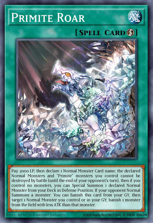 (252) YuGiOh TCG MP25: 2025 Mega-Pack Tin Single: Primite Roar  Ultra Rare