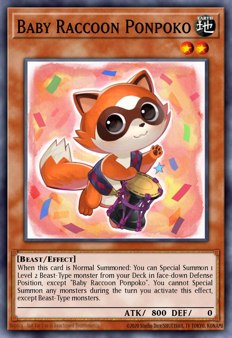 (136) YuGiOh TCG MP14: 2014 Mega-Tins Mega-Pack Single: Baby Raccoon Ponpoko Common