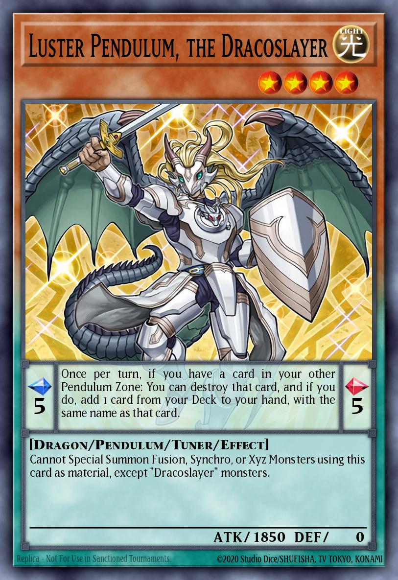 (252) YuGiOh TCG RA04: Quarter Century Stampede Single: Luster Pendulum, the Dracoslayer (V.1 - Platinum Secret Rare) Platinum Secret Rare