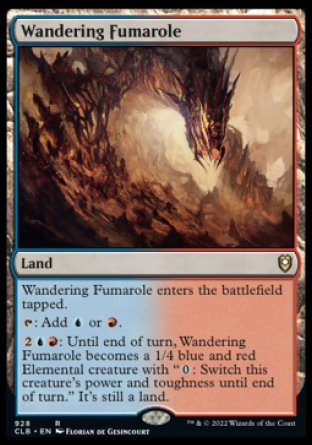 (928) Magic The Gathering Commander Legends: Battle for Baldur's Gate: Extras Single: Wandering Fumarole Rare