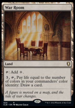 (929) Magic The Gathering Commander Legends: Battle for Baldur's Gate: Extras Single: War Room Rare