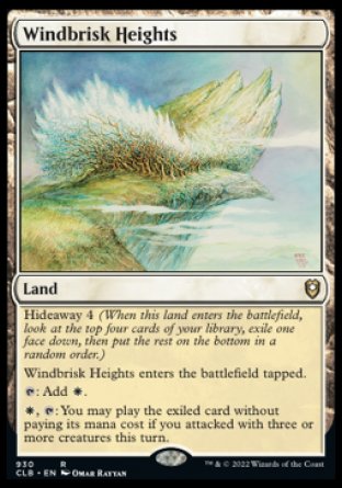 (930) Magic The Gathering Commander Legends: Battle for Baldur's Gate: Extras Single: Windbrisk Heights Rare