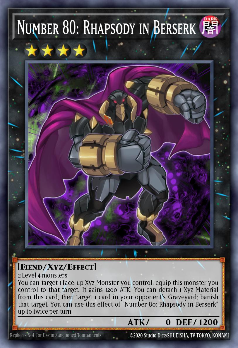 (045) YuGiOh TCG PRIO: Primal Origin Single: Number 80: Rhapsody in Berserk  Rare