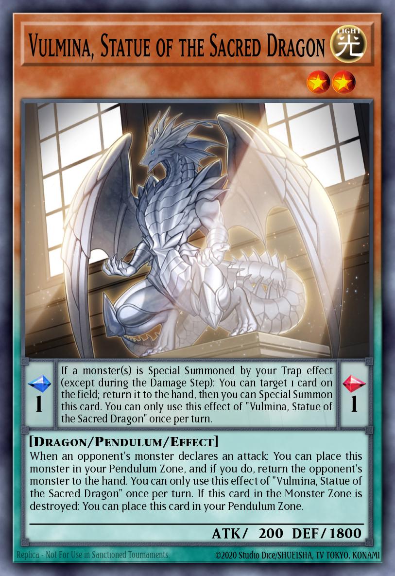 (082) YuGiOh TCG INFO: The Infinite Forbidden Single: Vulmina, Statue of the Sacred Dragon Common