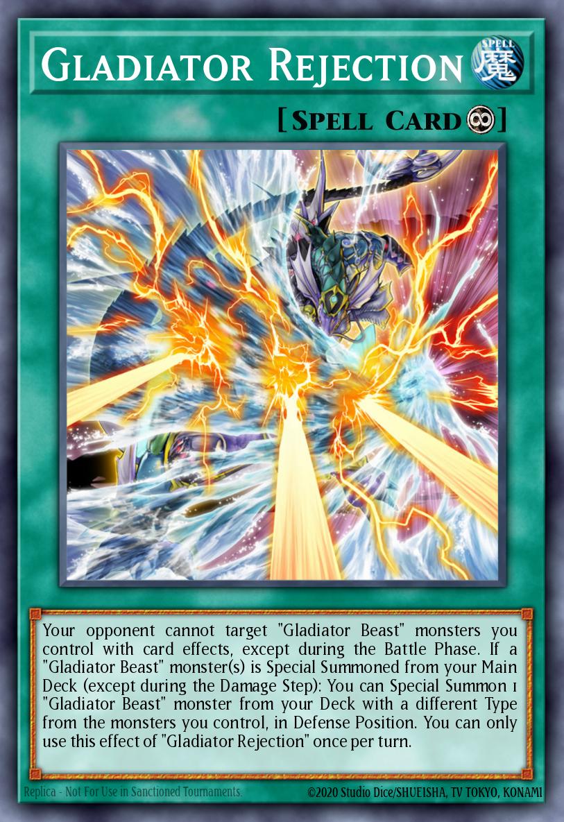 (186) YuGiOh TCG MP20: 2020 Tin of Lost Memories Mega Pack Single: Gladiator Rejection Super Rare