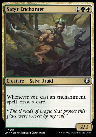 (936) Magic The Gathering Commander Masters: Extras Single: Satyr Enchanter Uncommon