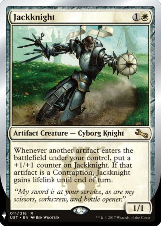 (011) Magic The Gathering The List Single: Jackknight Rare