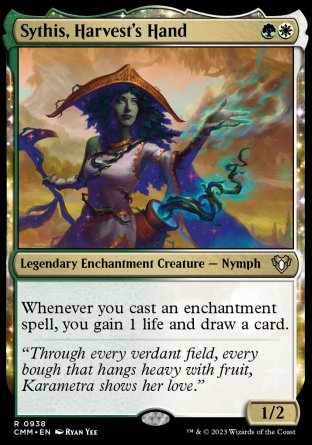 (938) Magic The Gathering Commander Masters: Extras Single: Sythis, Harvest's Hand Rare