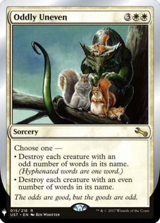(015) Magic The Gathering The List Single: Oddly Uneven Rare