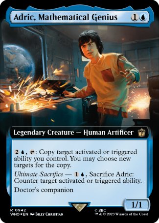 (942) Magic The Gathering Universes Beyond: Doctor Who: Extras Single: Adric, Mathematical Genius (V.3) Holo Rare