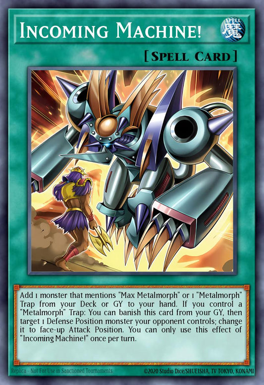 (111) YuGiOh TCG MP25: 2025 Mega-Pack Tin Single: Incoming Machine!  Secret Rare