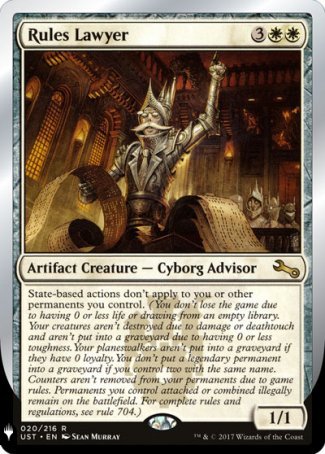 (020) Magic The Gathering The List Single: Rules Lawyer Rare