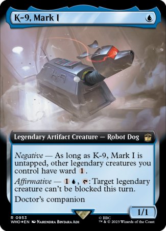 (953) Magic The Gathering Universes Beyond: Doctor Who: Extras Single: K-9, Mark I (V.4) Holo Rare