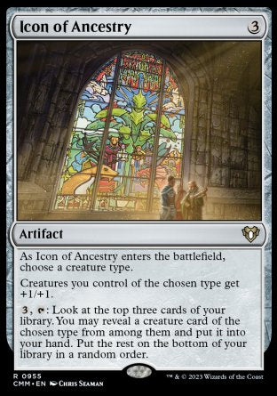 (955) Magic The Gathering Commander Masters: Extras Single: Icon of Ancestry Rare