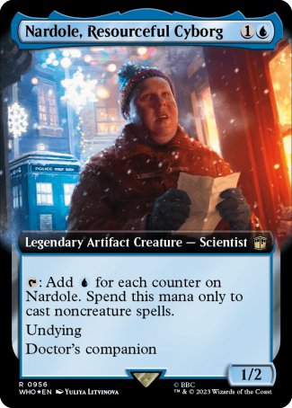 (956) Magic The Gathering Universes Beyond: Doctor Who: Extras Single: Nardole, Resourceful Cyborg (V.3) Holo Rare