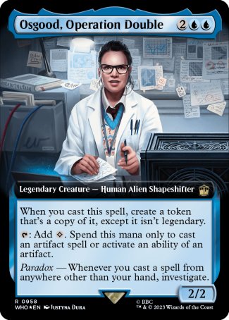 (958) Magic The Gathering Universes Beyond: Doctor Who: Extras Single: Osgood, Operation Double (V.3) Holo Rare