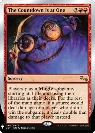 (080) Magic The Gathering The List Single: The Countdown Is at One Rare