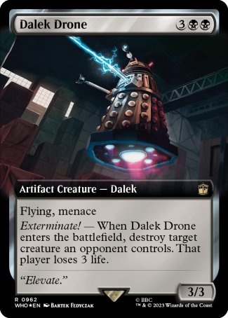 (962) Magic The Gathering Universes Beyond: Doctor Who: Extras Single: Dalek Drone (V.3) Holo Rare