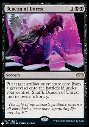 (077) Magic The Gathering The List Single: Beacon of Unrest Rare