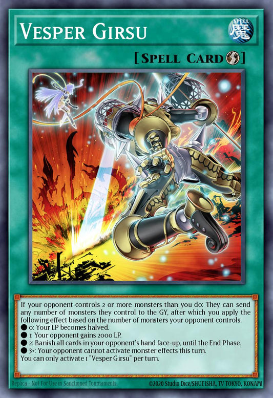 (064) YuGiOh TCG INFO: The Infinite Forbidden Single: Vesper Girsu  Common