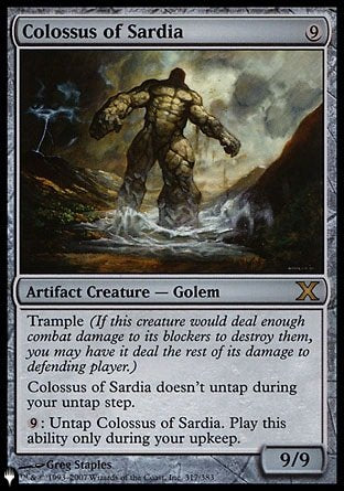 (317) Magic The Gathering The List Single: Colossus of Sardia Rare