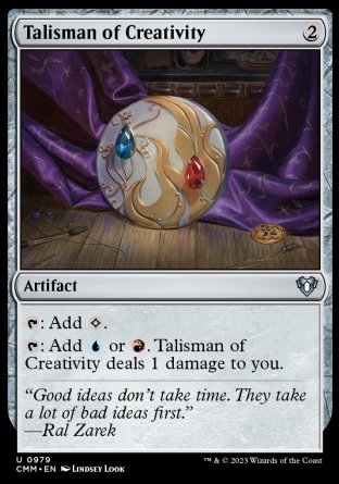 (979) Magic The Gathering Commander Masters: Extras Single: Talisman of Creativity Uncommon