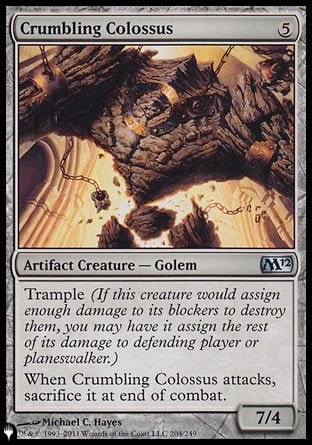 (204) Magic The Gathering The List Single: Crumbling Colossus Uncommon