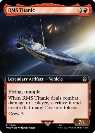 (980) Magic The Gathering Universes Beyond: Doctor Who: Extras Single: RMS Titanic (V.3) Holo Rare