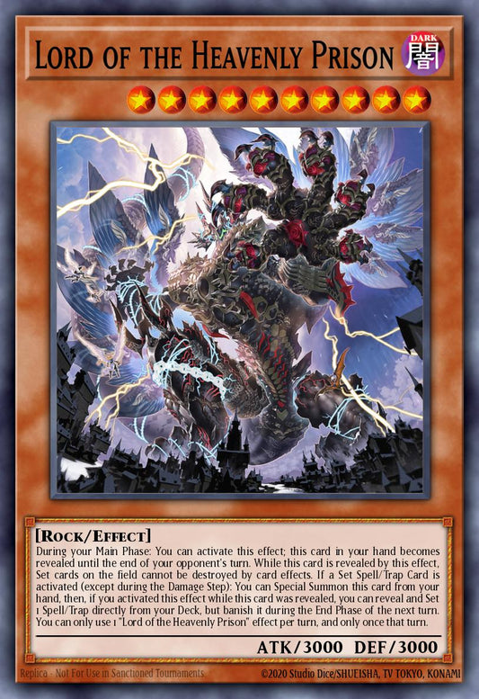 (029) YuGiOh TCG RA03: Quarter Century Bonanza Single: Lord of the Heavenly Prison (V.4 - Platinum Secret Rare)  Platinum Secret Rare
