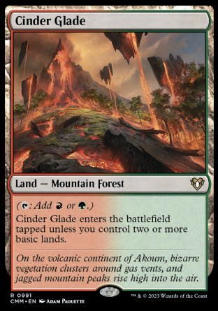 (991) Magic The Gathering Commander Masters: Extras Single: Cinder Glade Rare