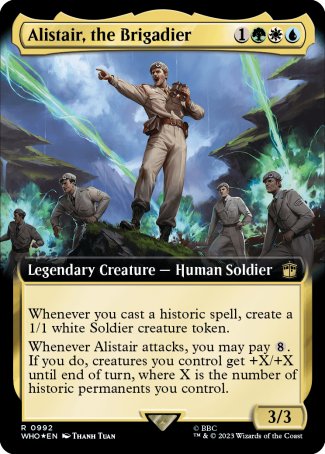 (992) Magic The Gathering Universes Beyond: Doctor Who: Extras Single: Alistair, the Brigadier (V.3) Rare