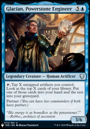 (072) Magic The Gathering The List Single: Glacian, Powerstone Engineer Uncommon