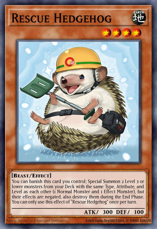 (261) YuGiOh TCG MP25: 2025 Mega-Pack Tin Single: Rescue Hedgehog  Ultra Rare