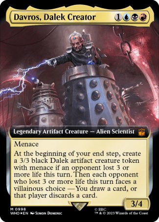 (998) Magic The Gathering Universes Beyond: Doctor Who: Extras Single: Davros, Dalek Creator (V.4) Holo Mythic