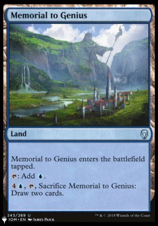 (243) Magic The Gathering The List Single: Memorial to Genius Uncommon