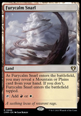 (999) Magic The Gathering Commander Masters: Extras Single: Furycalm Snarl Rare