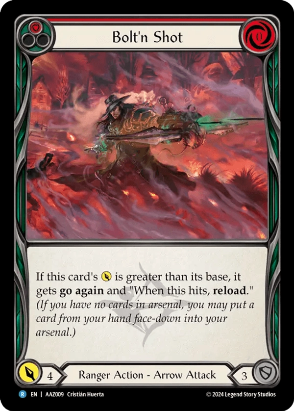 (009) Flesh & Blood TCG Armory Deck: Azalea Single: Bolt'n' Shot (Red) (Regular) Rare