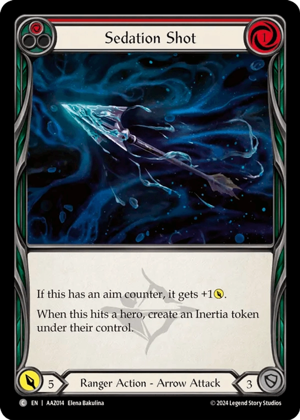 (014) Flesh & Blood TCG Armory Deck: Azalea Single: Sedation Shot (Red) (Regular) Common