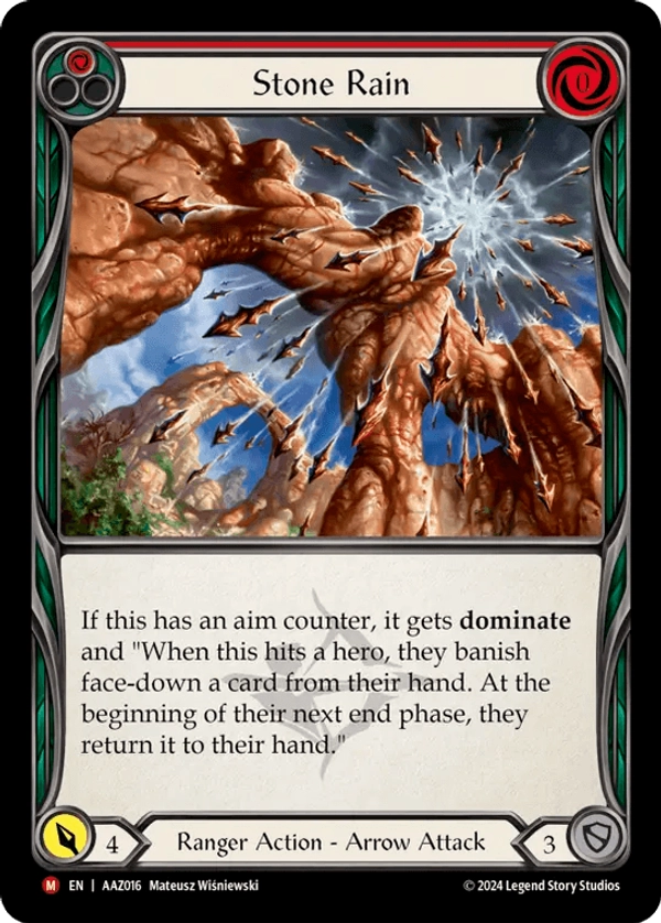 (016) Flesh & Blood TCG Armory Deck: Azalea Single: Stone Rain (Regular) Majestic