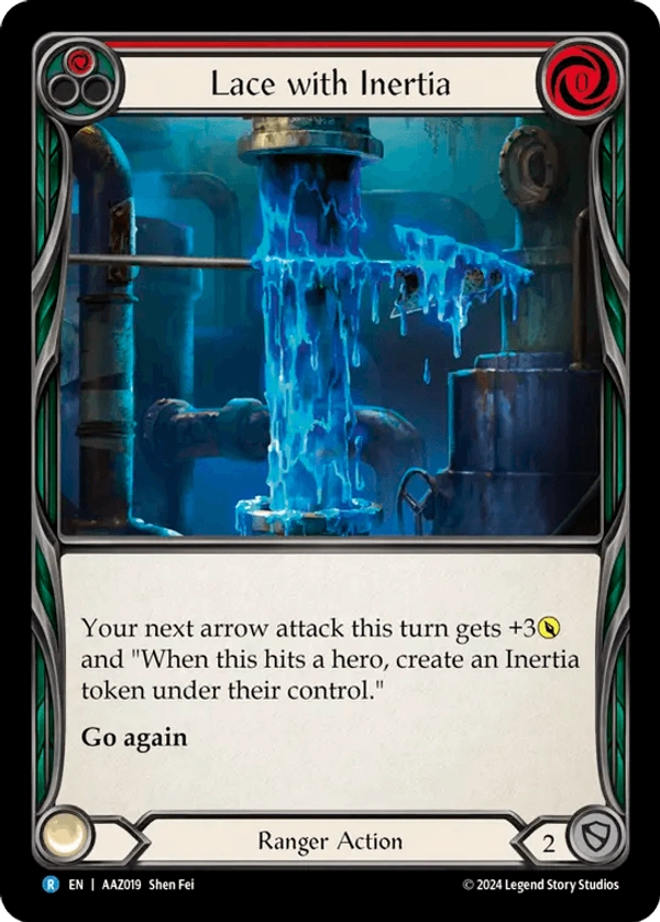 (019) Flesh & Blood TCG Armory Deck: Azalea Single: Lace with Inertia (Regular) Rare