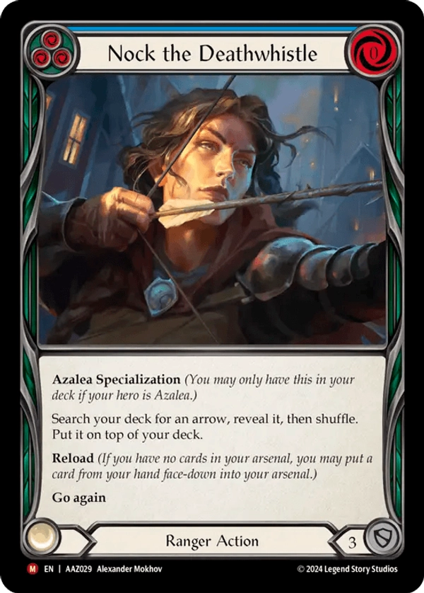 (029) Flesh & Blood TCG Armory Deck: Azalea Single: Nock the Deathwhistle (Regular) Majestic