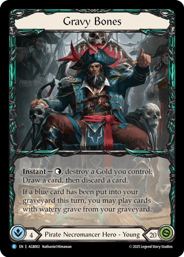 (002) Flesh & Blood TCG Armory Deck: Gravy Bones Single: Gravy Bones (Rainbow Foil) Rare