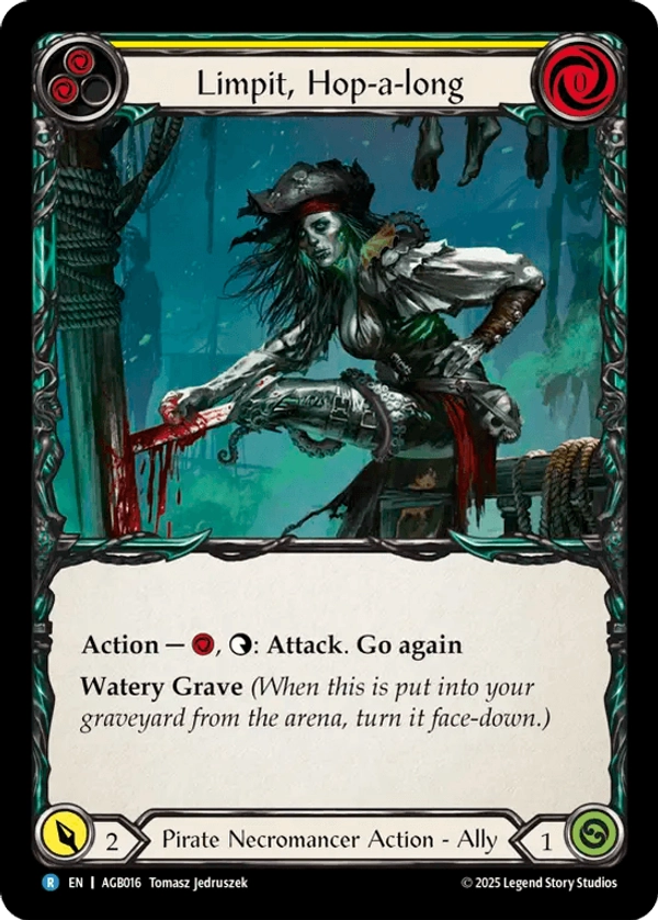 (016) Flesh & Blood TCG Armory Deck: Gravy Bones Single: Limpit, Hop-a-long (Regular) Rare