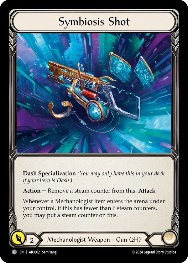 (002) Flesh & Blood TCG Armory Deck: Dash I/O Single: Symbiosis Shot (Regular) Common