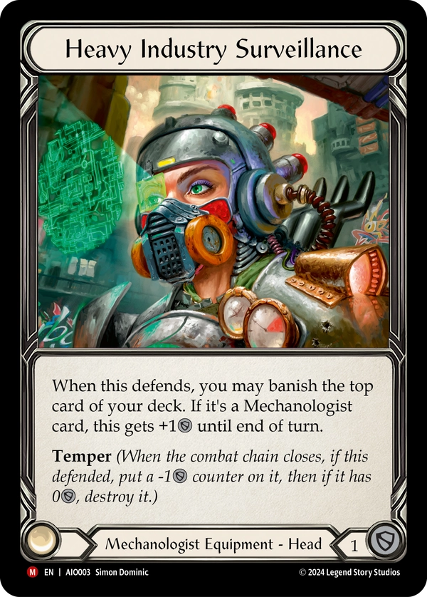 (003) Flesh & Blood TCG Armory Deck: Dash I/O Single: Heavy Industry Surveillance (Rainbow Foil) Majestic
